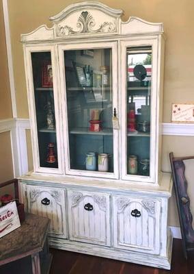 Upcycled display cabinet