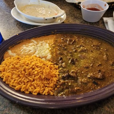 Chile Verde con carne. This was delicious