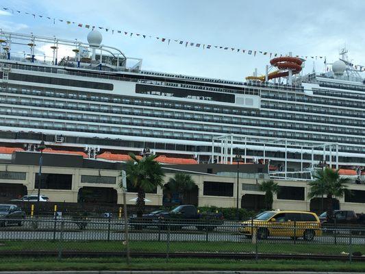 Providing private transportation to the new Carnival Vista ship which arrived Sept 23, 2018.  Huge ship holds roughly 5.5K passengers.