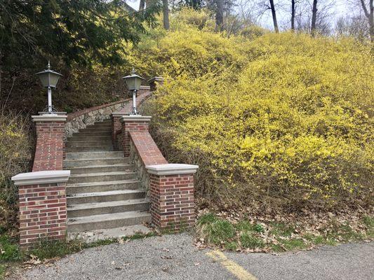 Stairs up to the Manor House