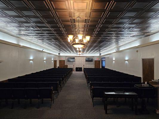 Our chapel in riverside can accommodate most families. Equipment available for memorial videos, music and microphones.