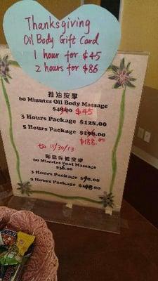 Grand Opening 2013 Specials, and even their regular everyday prices seem like a good bargain.