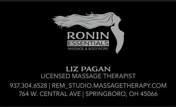 Massage Therapy Business Card