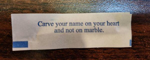 My fortune.