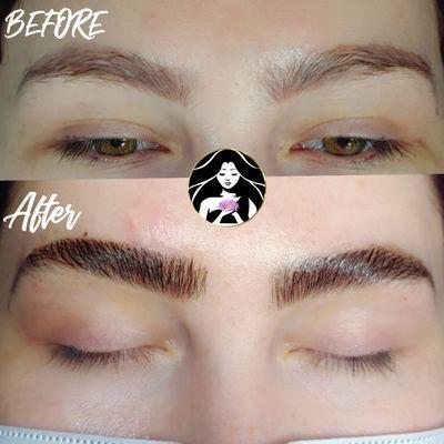 Brow Lamination and tint