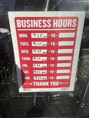 These are this stores hours.