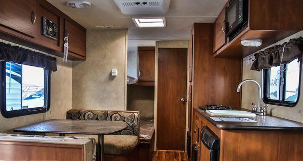 Interior of Fumigation "Staycation" Trailer