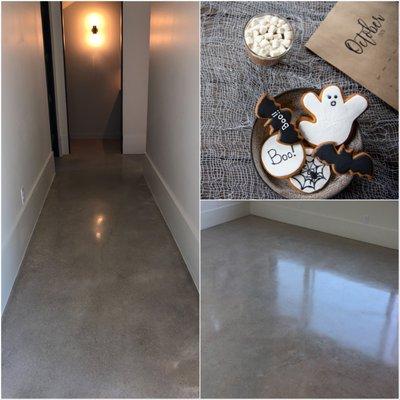 Polished concrete floors just in time for Halloween parties.