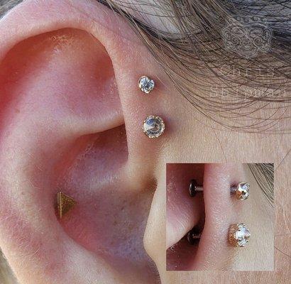 Double forward helix by Chris using Anatometal