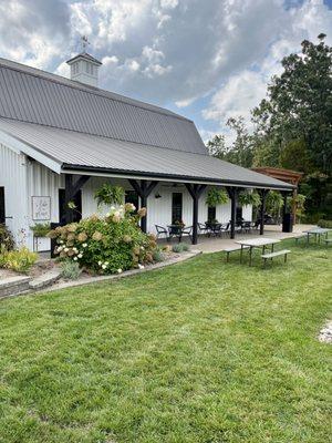 Patio seating for lunch