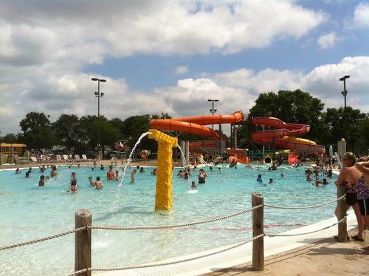 Kiddie area; zero-depth entry; tubes and slides; water park fun for everyone!!