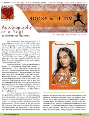 Double Page Book Reviews - for Publication in OM Times Magazine!  Conscious Books for a Conscious Community!