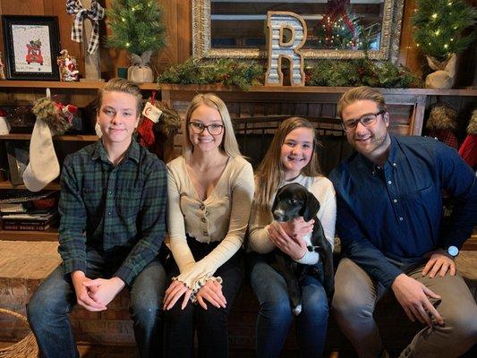 Maverick and the kids celebrate their first Christmas together.