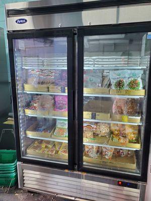 Freezers with faux meats