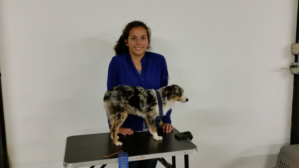 Kayleigh Fanti at International Dog Show, First pl.