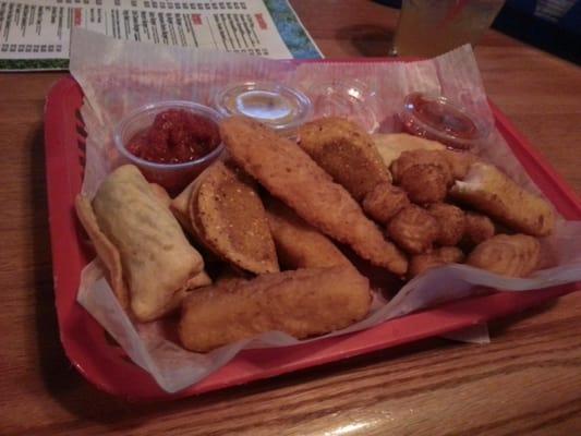 Sampler platter sans ranch dressing