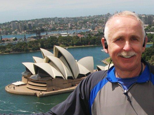 On top of the Sydney Harbor Bridge in 2008