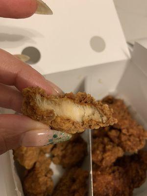 Closer example of how dry and old the boneless wings were