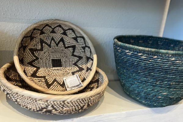 Hand woven baskets made in Zambia