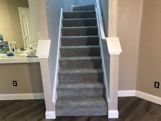 New carpet on stairs