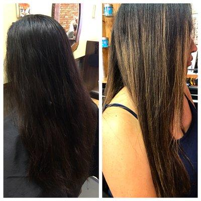 Subtle balayage for virgin hair!