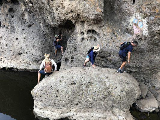 Climbing rocks around malibu lake state park