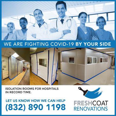 Isolation rooms for healthcare facilities