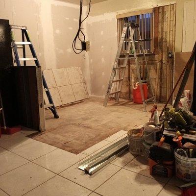 Removal of tiles