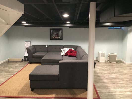 Basement tranquility. The right paint colors and excellent preparation make for a beautiful space!