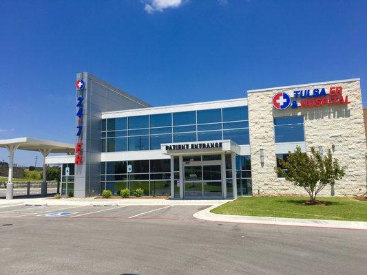 Tulsa ER & Hospital outside our facility