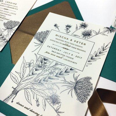 Add some special details to your invitations with custom illustration.