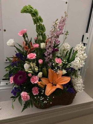 A get well arrangement for a co-worker.