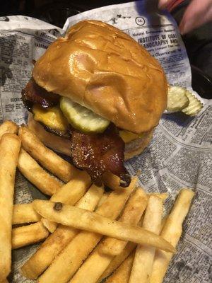 Bacon cheeseburger.  Bombiggitty