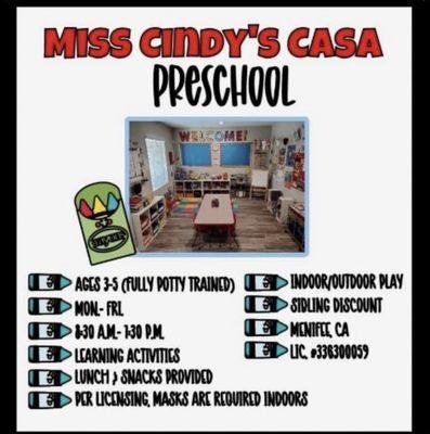 Miss cindy’s Casa Preschool