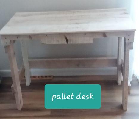 Pallet wood desk