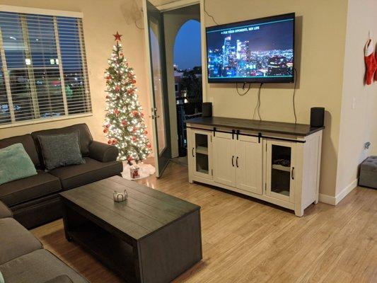 Couch, coffee table and TV stand from In Style