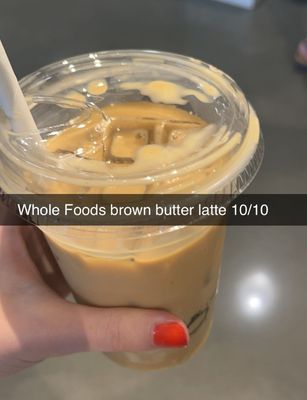 Iced brown butter latte