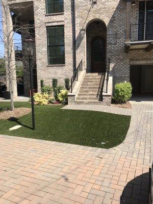 Artificial turf install and gardening