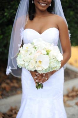 The only thing more beautiful than her flowers was our client that day