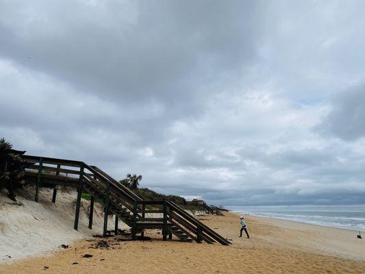 Dune to beach  stairs