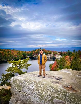 Alongside Minnewaska Lake.