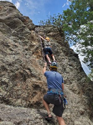 A kid that didn't want to climb