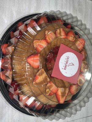 Try our special Strawberry chocoflan..!!