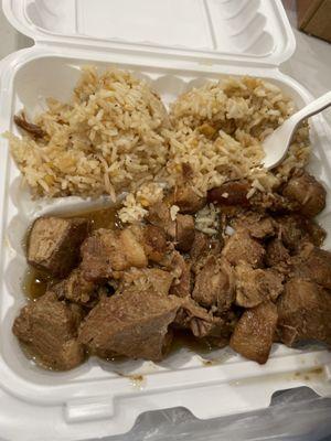 Pork adobo w/ fried rice