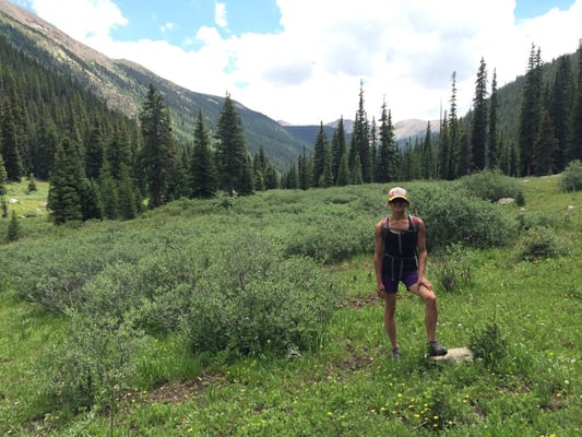 Hiking and climbing guide Mary on Lost Man trail