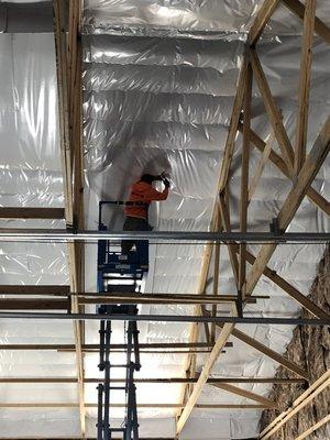 Pole Barn Ceiling Application