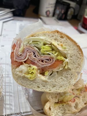 This is what my sandwich looked like cut in half.