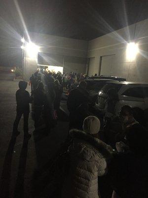 Parents lining up in the wind and the rain to buy tickets for their kid's performances. 
 
 It was more than a little bonkers.