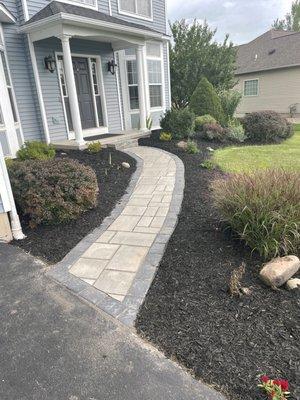 new patio walkway install