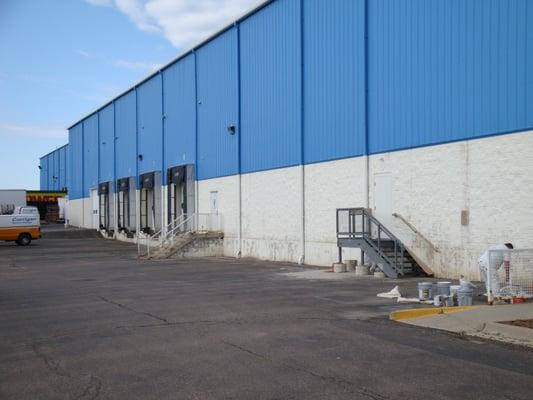 Power washed and repainted exterior commercial building